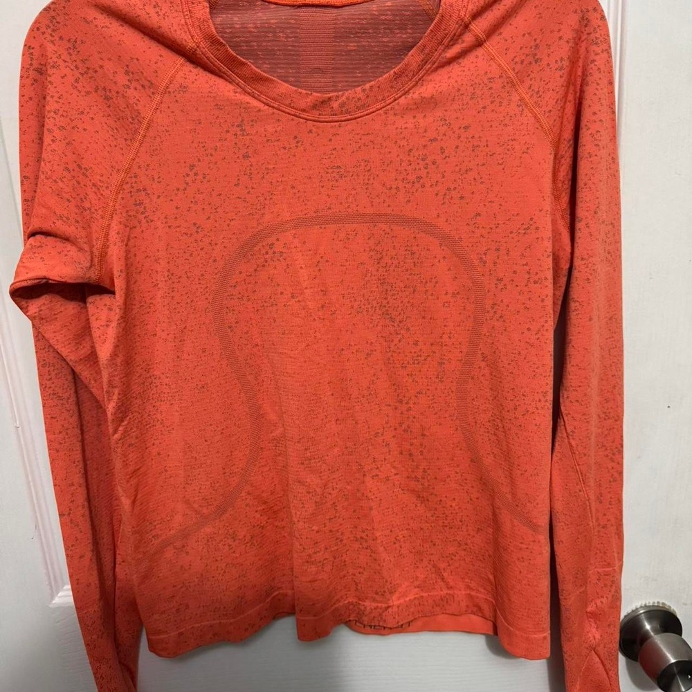 Lululemon orange long sleeve top Size 10